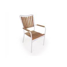 DaneLine Eva Teak Stabelstol - Hvid