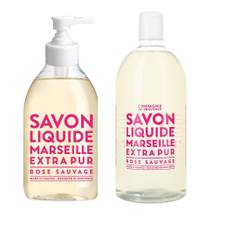COMPAGNIE DE PROVENCE - Liquid Marseille Soap Wild Rose 300 ml + COMPAGNIE DE PROVENCE - Liquid Marseille Soap Wild Rose Refill 1000 ml
