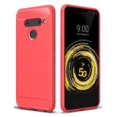 Carbon Flex LG V50 ThinQ cover - Rød