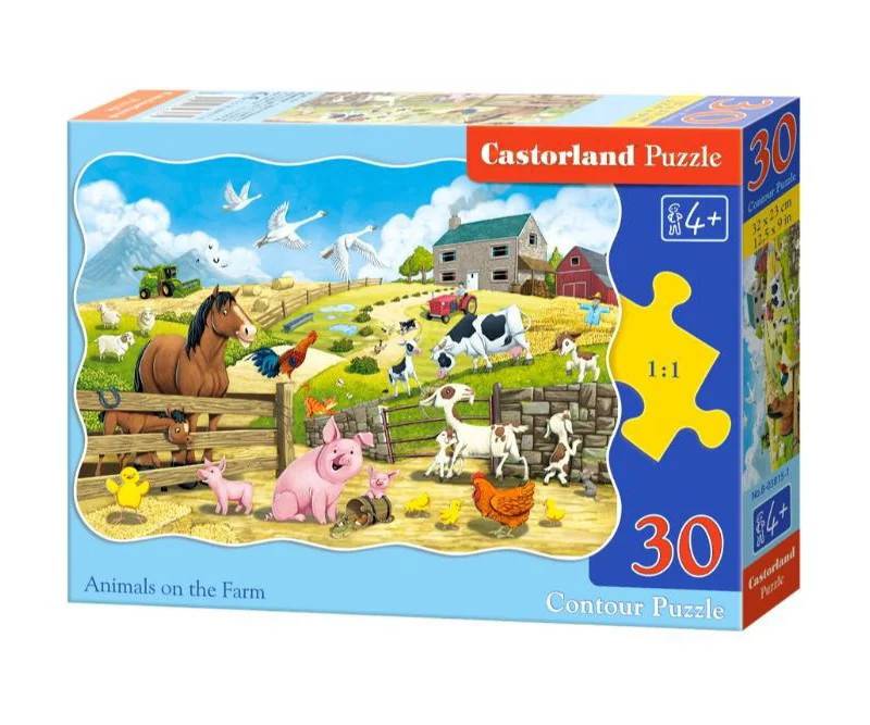 Puslespil, Dyr på gården - 30 brik