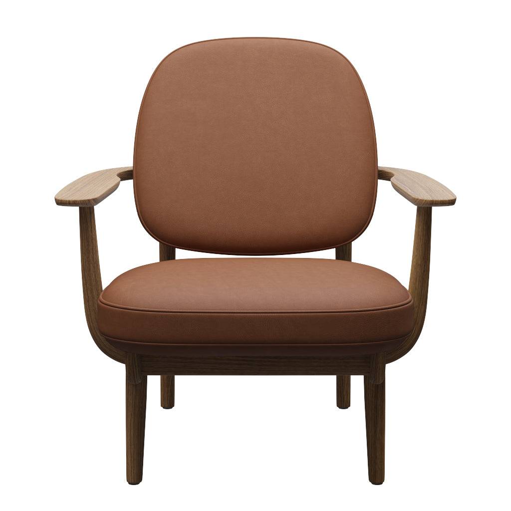 Fred Lænestol, olieret eg fra Fritz Hansen Haze læder - Walnut - Jacobsen Plus