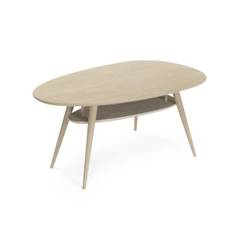Retro soffbord droppformat med hylla 115x70