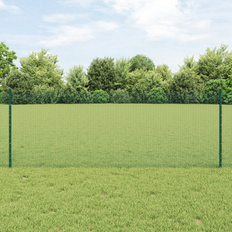 vidaXL Svejset Trådhegn med 44 U-poster Grøn 0.8x100 m Stål