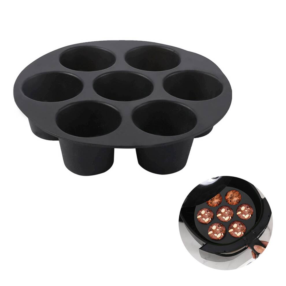 Nem at rengøre, fleksibelt silikonemateriale, tåler opvaskemaskine, tåler ovn-airfryer og fryser, kompakt rundt design, multifunktionel