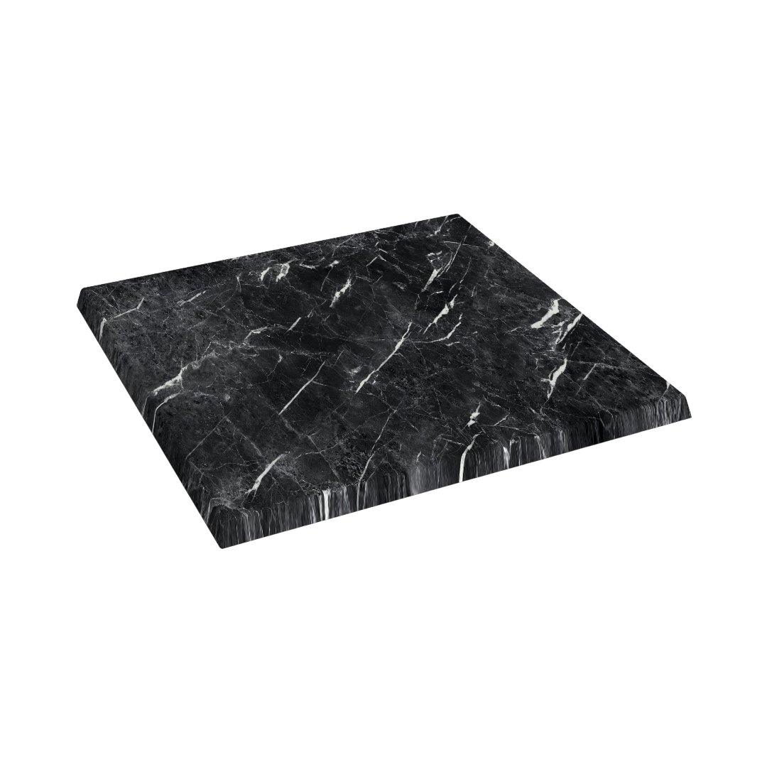 Teramo marmorlook bordplade firkantet - 60x60 cm.