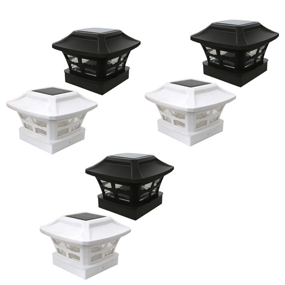 3X Solar Post Cap Lights Outdoor Post Solar Lights LED-GlöDlampa Staketstolpar för 4X4 Tums Trästolpar Varmvita