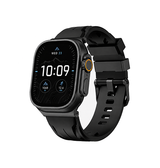 Apple Watch (42/44/SE/45/46/49mm) - TrailHunter Silikone - Shadow Black