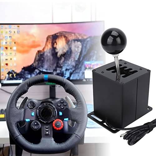 USB Simulator Shifter för ATS ETS Dust WRC Sim Racing Game, 7+R H Gear Shifter, Sim Racing Game Gear Shifter för G29 G27 G25 G920 PC, för T300RS/GT Ratt, för