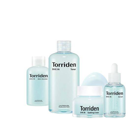 Torriden Dive In Hyaluronic Acid Serum 50ml , Toner 300ml, Moisturizer Soothing Cream 100ml- Ready Stocks white