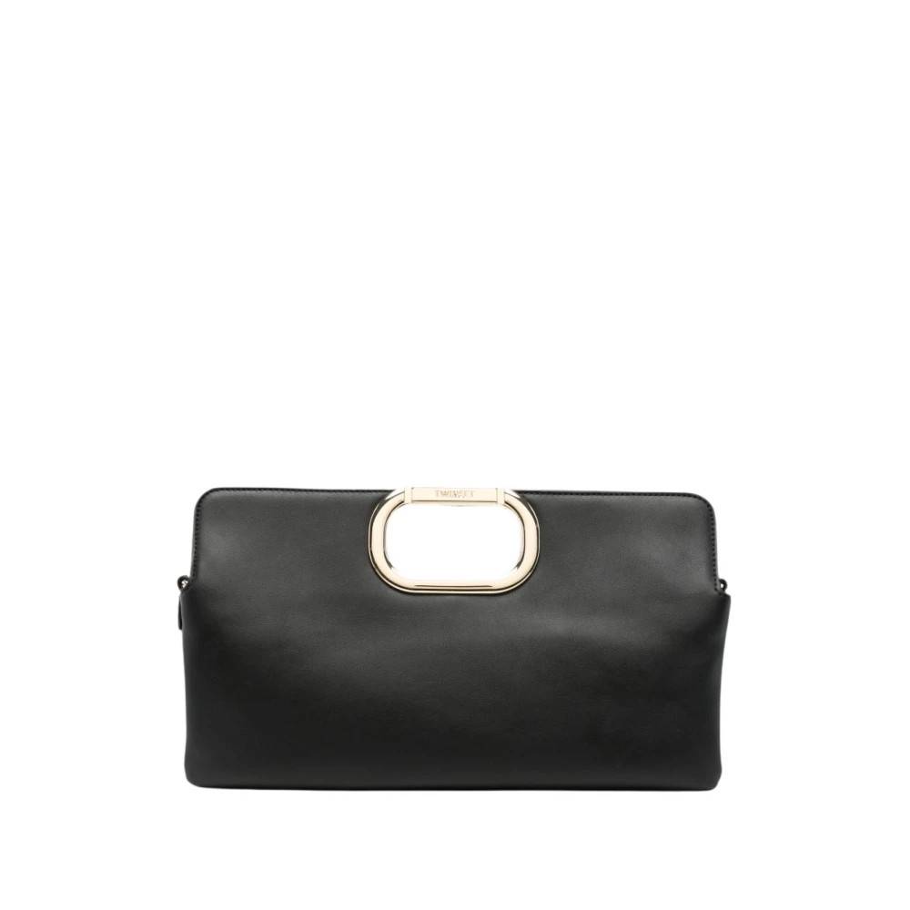 Twinset Clutch Lila - Tasker - Dame - Sort - ONE SIZE - Uld