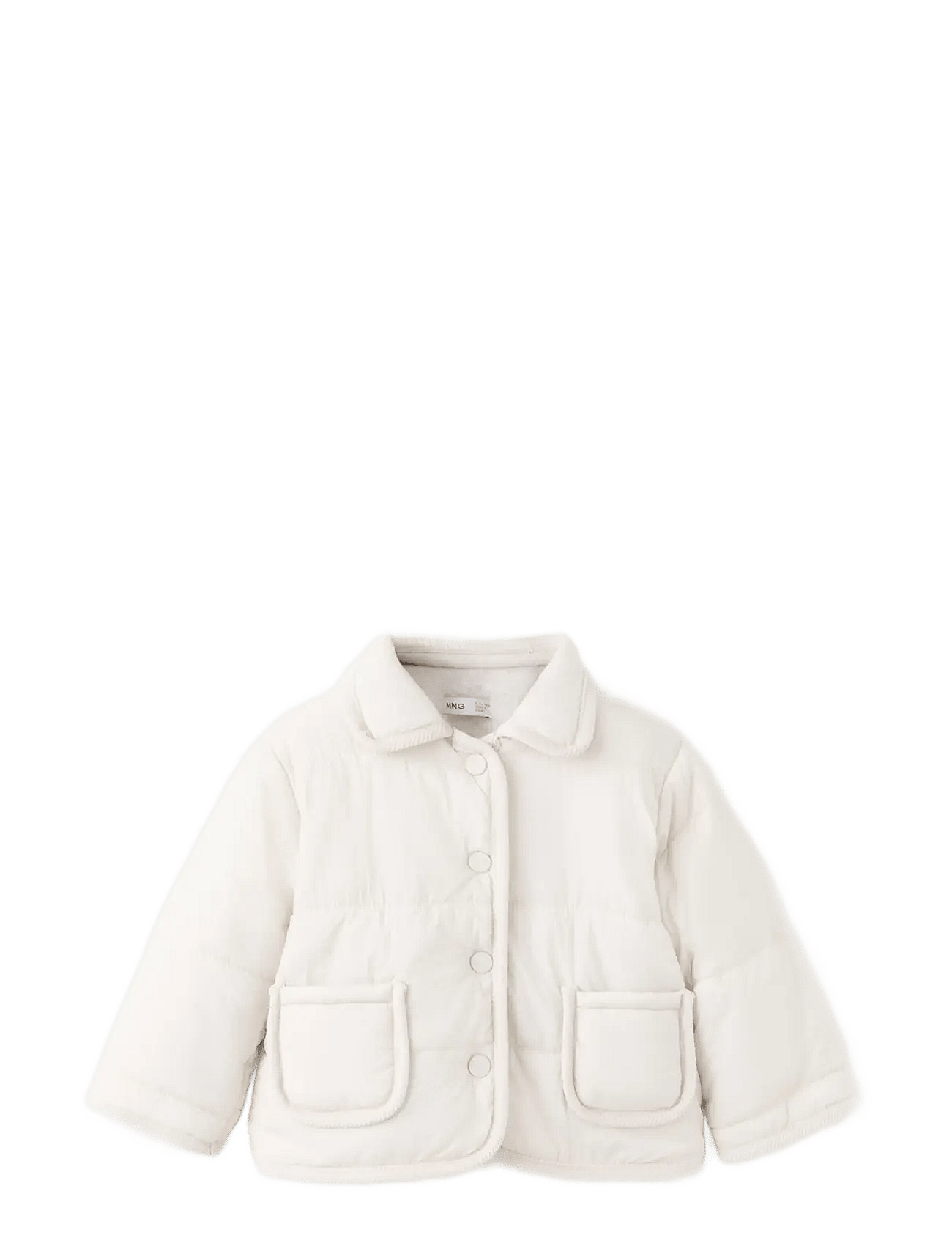 MANGO Pocket Quilted Jacket | Cream | 1-3M
