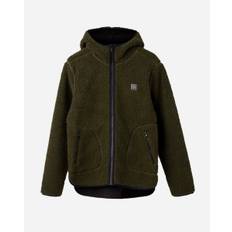 Langli Hooded Pile Jacket - Army - M