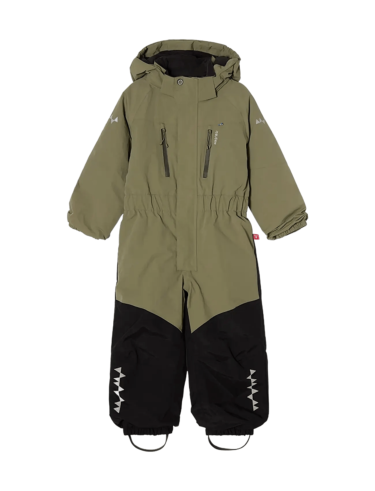 ISBJÖRN of Sweden Penguin Snowsuit Kids - Khaki green - 86