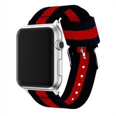 Metal Buckle Woven Nylon Watch Rem Ersättning för Apple Watch Series 4 44mm, Series 3/2/1 42mm