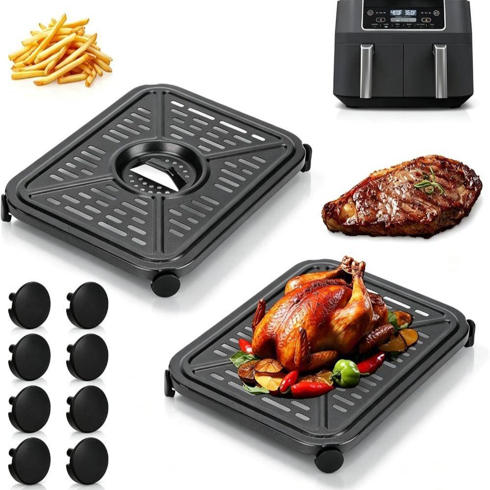 Air Fryer Grill Pan for Ninja Foodi AF400UK 9.5L 6 in1 9.5L DualZone 2 Drawers Air Fryer, Air Fryer Accessories Replacement Parts Grill Pan