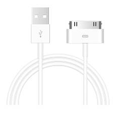 ZLONXUN USB-kabel, inbyggd vävning, laddningskabel i originalkvalitet, kompatibel med iPhone 4/4S, iPad 2/3/1, iPod Touch/Nano, iPod Classic 3/2/1