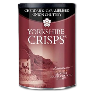 Yorkshire Kartoffelchips med Cheddar og karamelliserede løg