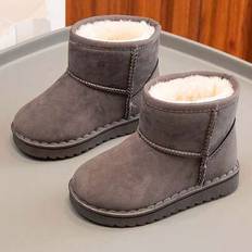 1 par snöstövlar för småbarn, flickor/pojkar, mjuka, halkfria och mångsidiga, slip-on-snökängor, lämpliga för vintern - Grå (EUR34,EUR35,EUR36,EUR23,EUR24,EUR25,EUR26,EUR27,EUR28,EUR29,EUR30,EUR31,EUR32,EUR33)