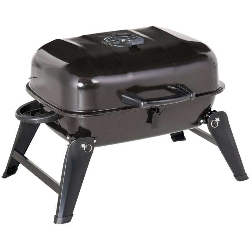 Hopfällbar kolgrill 59x43x39 cm
