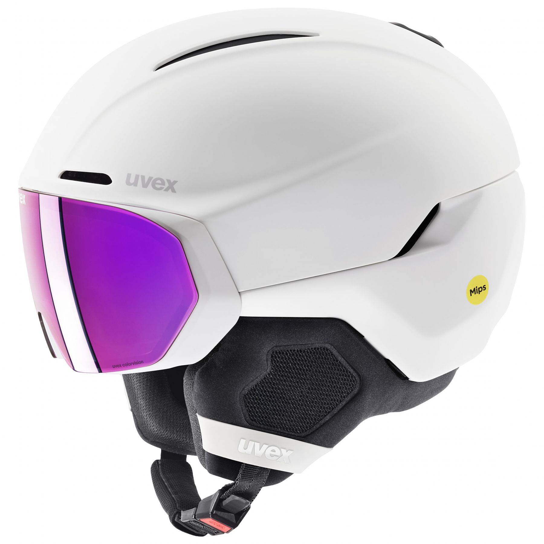 Uvex Horizon CV MIPS Visor, Skidhjälm Med Visir, Vit