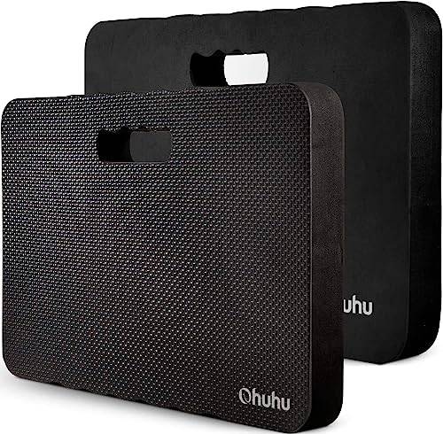 Ohuhu Bekväm knädyna för trädgård, 2-pack, 4 cm extra tjock knämatta, bekväma knäskydd för trädgårdsarbete, utomhus, arbete, mjuk EVA-skumdyna, knäskydd, premium knäkudde för yoga och bad