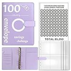 Cash Binder 100 Day Savings Challenge Book Binder Couple Challenge Event Notepad Folder With Cash Envelopes