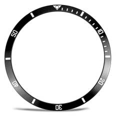 Samsung Galaxy Watch7/6/5/4 - 40mm - Selvklæbende metal urskive beskytter - Sort
