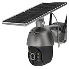 Säkerhetskameror, 2K 4MP Solar IP-kamera 8W Power Uppladdningsbart batteri Videoövervakning Trådlös PTZ-kamera Alarm Färg Night Vision(2MP 4G Cam Battery)