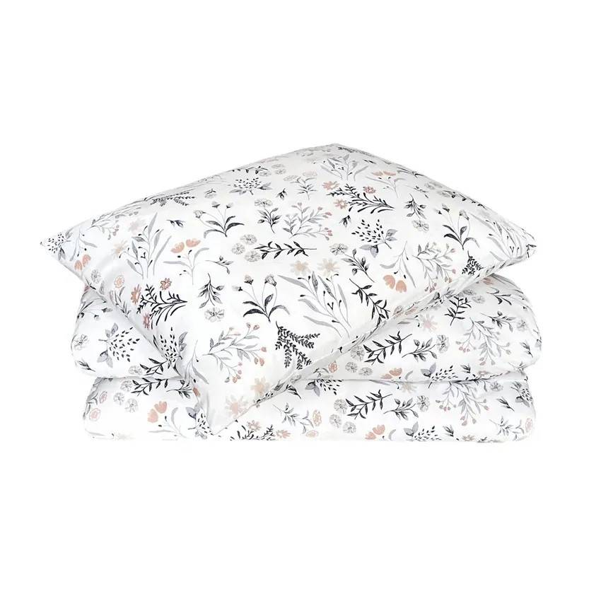 Juliana Rosa/Blå Blommigt Bäddset Enkeltäcke 150x210 Classic Textile