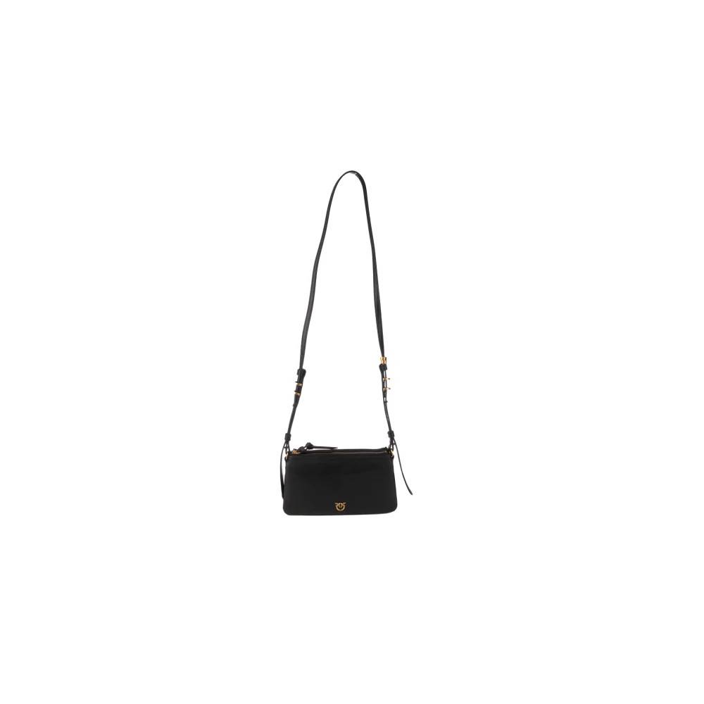 PINKO Mini Double Bag - Tasker - Dame - Sort - ONE SIZE - Bomuld