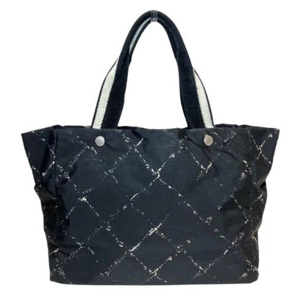 Chanel Vintage Pre-owned Travel Line Nylon Tote Bag - Vintage - Dame - Blå - ONE SIZE - Nylon