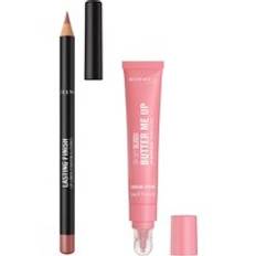 Rimmel Butter Me Up & Lasting Finish Lip Bundle (Various Shades) - 003 Bubble Gum