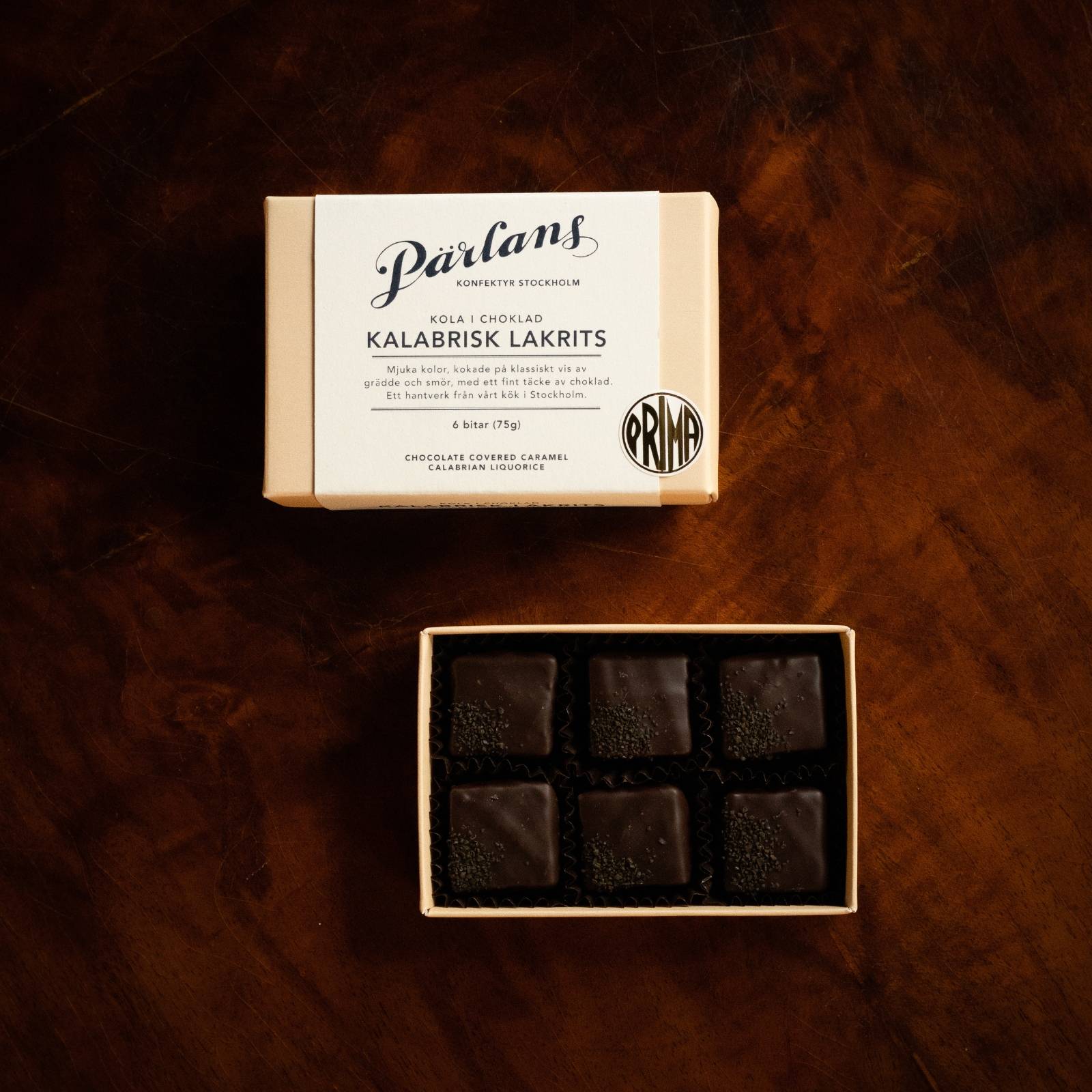 Kola i Choklad 6 bitar 75gr Kalabrisk Lakrits
