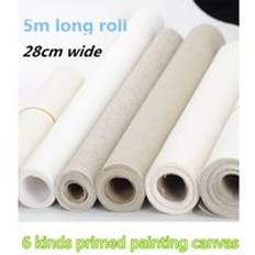 0.28m *5m rulle konstnär olja akryl målning bomull linne primed studio canvas rulle - 280g ren bomull