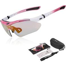 Rockbros Photochromic Cykelbriller, White/Pink