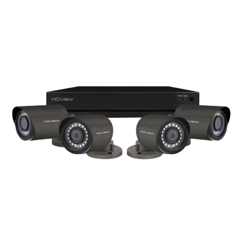 ESP 8 Channel Full HD 8TB CCTV System, 4 Grey Bullet Cameras.