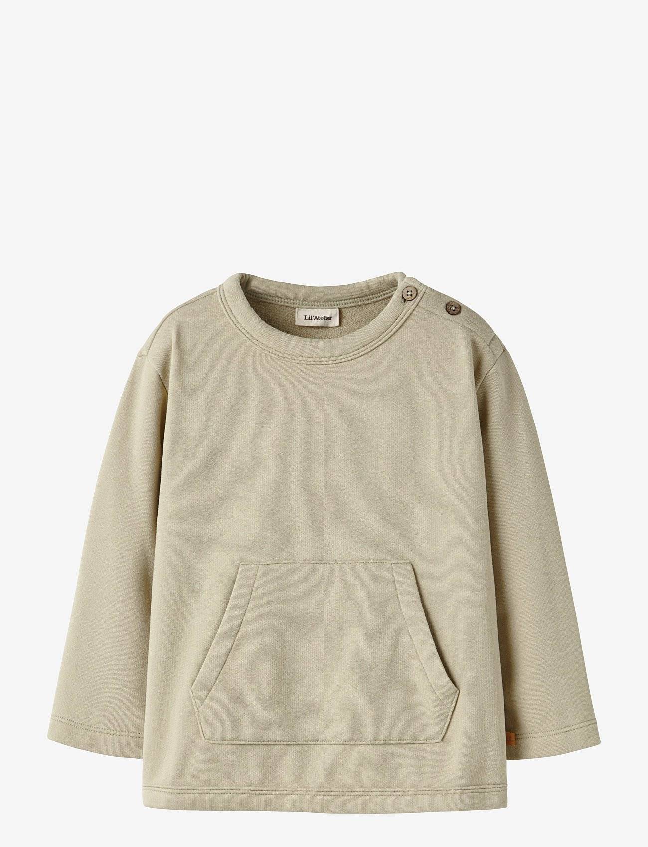 Lil'Atelier Nmmilondon Rea Ls Loose Sweat Bru Lil - Green - 92