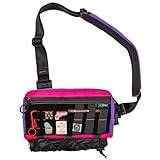TACTICAL GEEK Cache L3 EDC Sling Bag Bröst Crossbody Bag för män kvinnor, YKK-dragkedja axelväska, taktisk axelväska bröstficka, vandring dubbelsidig rem, X-pac rosa lila, Cache L3
