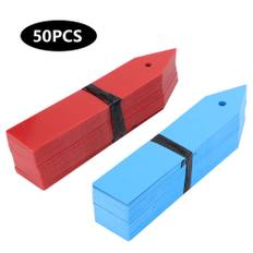 100pcs PVC Plant Flower Pot Tags Markers Nursery Garden Seed Sign Labels(Blue, Red)