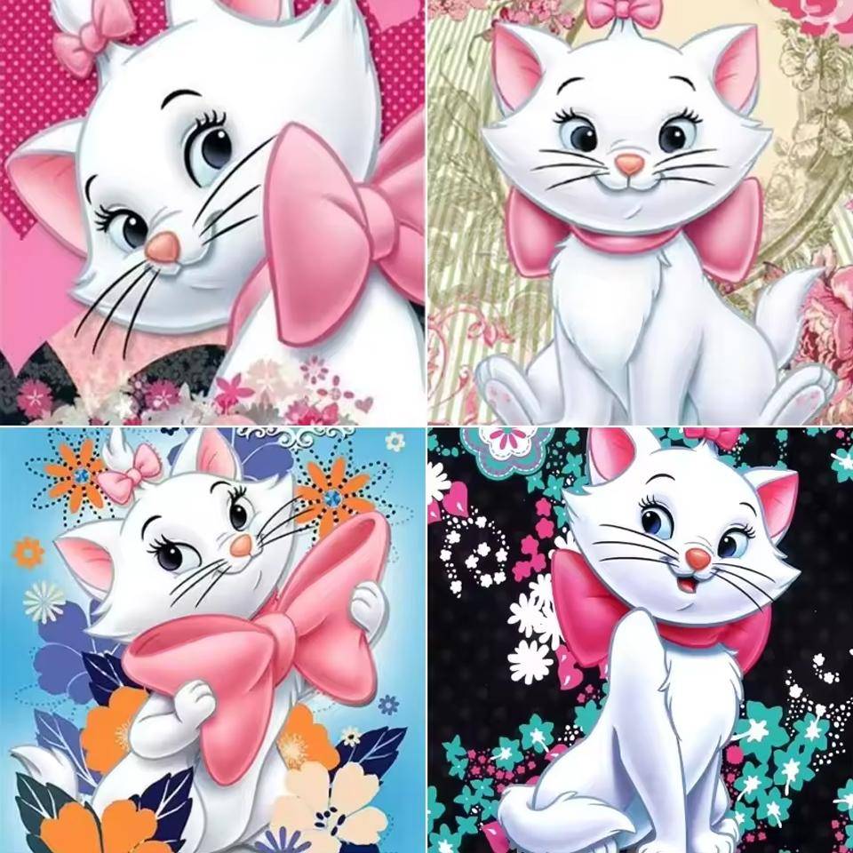 5D Diamantmålning Disney Mariekatt Full Diamantbroderi Tecknad Film DIY Strassbilder Korsstygnsset Hantverk Heminredning