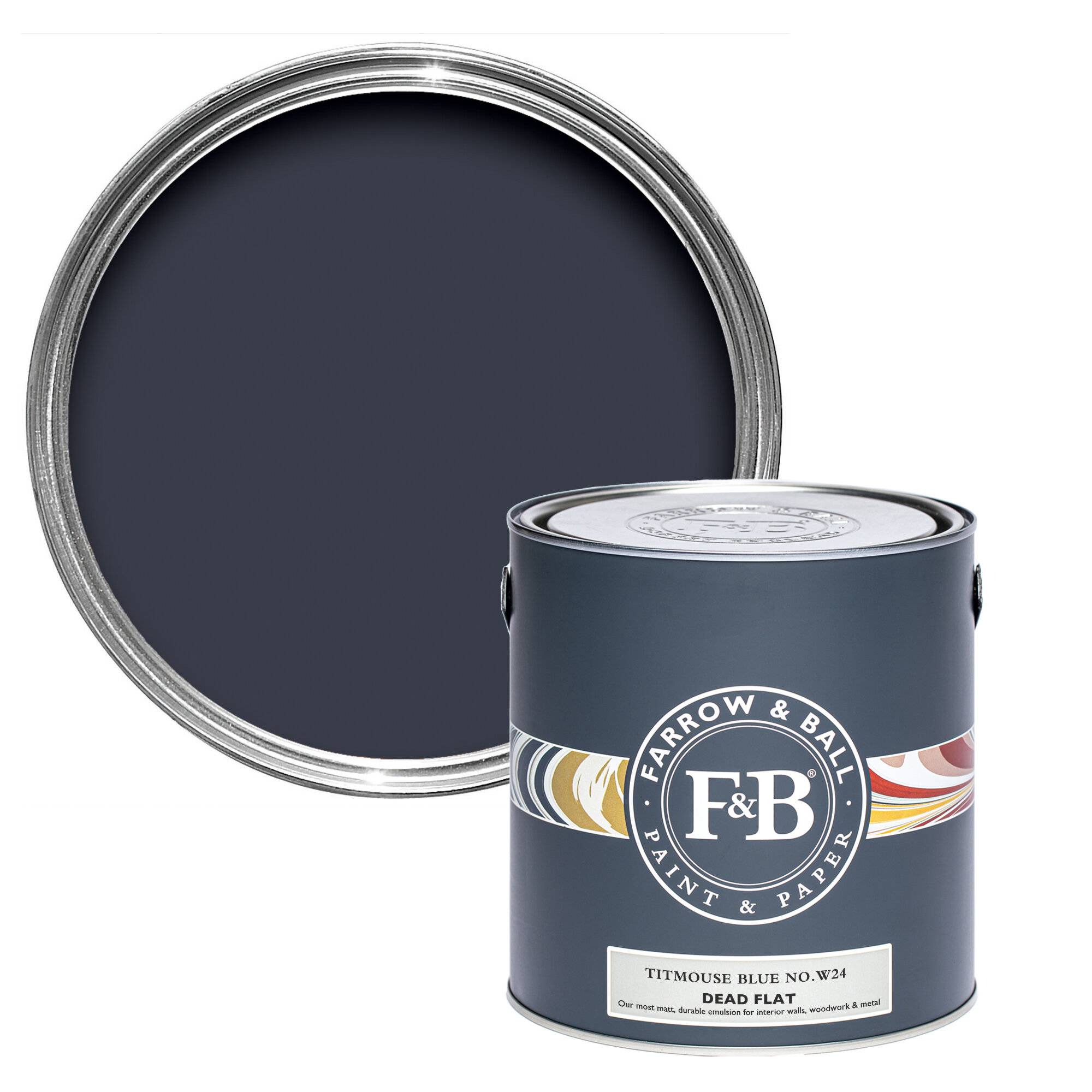 Farrow & Ball Dead Flat Archiv colour - Titmouse Blue W24 - 5l - blue