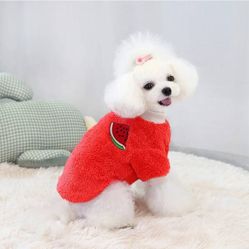 Plush Warm Vest Sweater for Small & Medium Dogs & Cats - Red / XL (XL)