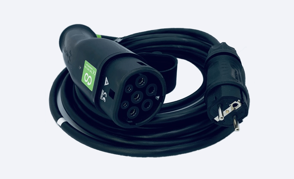 Portabel laddare Metron Typ 2 - Schuko - Anpassad / 17m