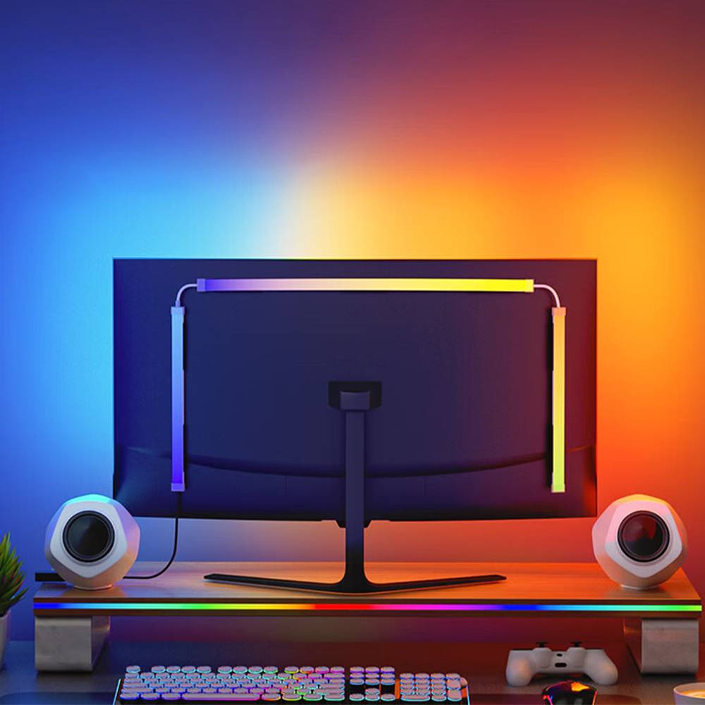 24-34 Inch USB PC LED Strip Lights Computer Sync Light Strip Monitor RGB Screen LED Backlight for Gaming Room Atmosphere Decor