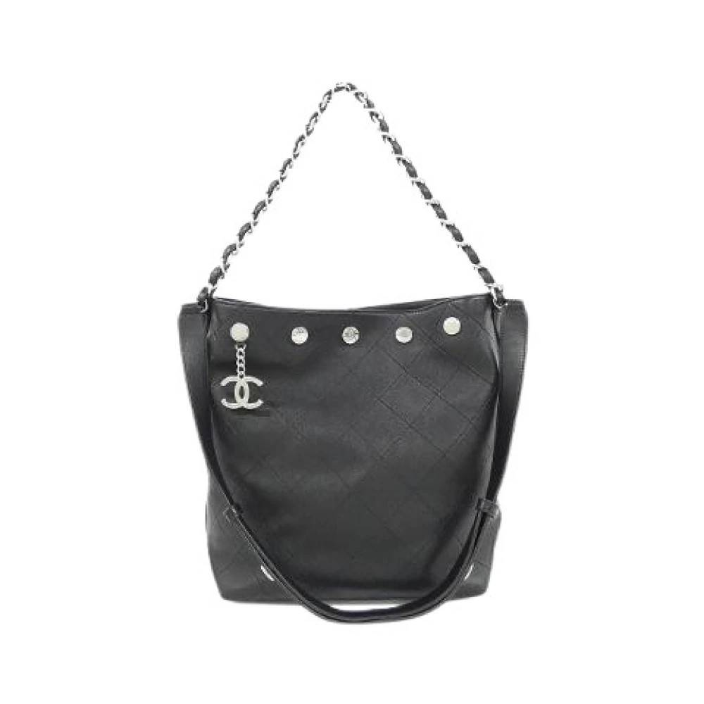 Chanel Vintage Pre-owned Lambskin Skuldertaske - Vintage - Dame - Sort - ONE SIZE - Uld
