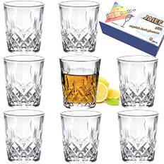 JAIEF 60 ml shotglas, blyfritt glas, klar tung bas shotglas (8 stycken)