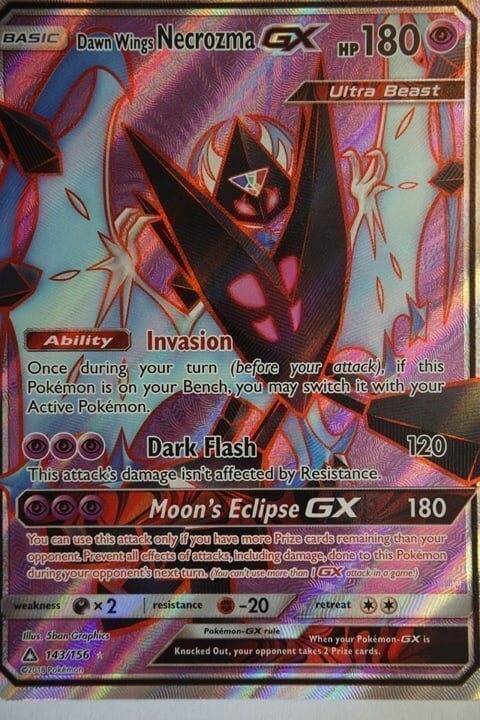 Pokémon Dawn Wings Necrozma GX 143/156 Full Art - Pokemon kort - Pocket Monster.