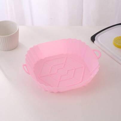 1 st Air Fryer silikongryta, modern gryta för Air Fryer Air Fryer Kök Air Fryer Liners Air Fryer Papper Airfryer Air Frier - Rosa (En-Storlek)