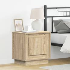 Sengeborde med led-lys 2 stk sonoma eg 44x34,5x45 cm