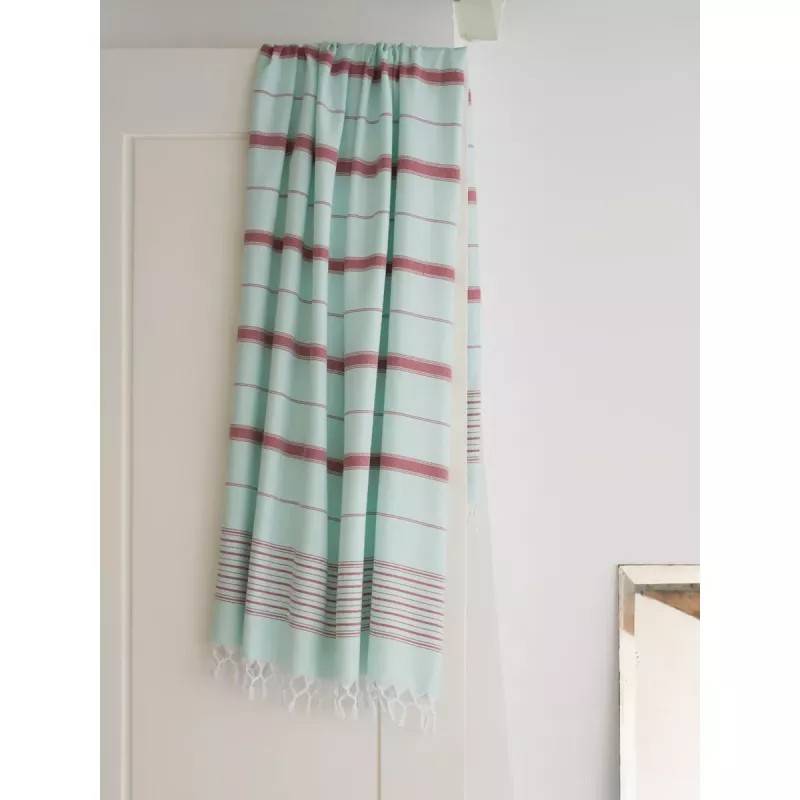 Extra stor Hamamhandduk XXL EGE 160x220 (Mint Green/Burgundy Red)